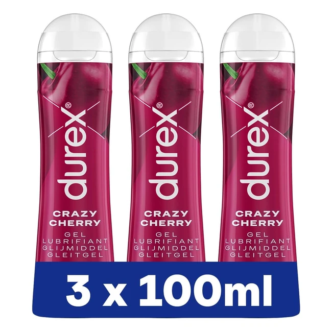 Durex Gel Lubrifiant Crazy Cherry - Lot de 3 x 100 ml