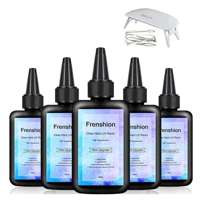 Pegamento UV Transparente Mejora Tipo Duro - 5x100ml