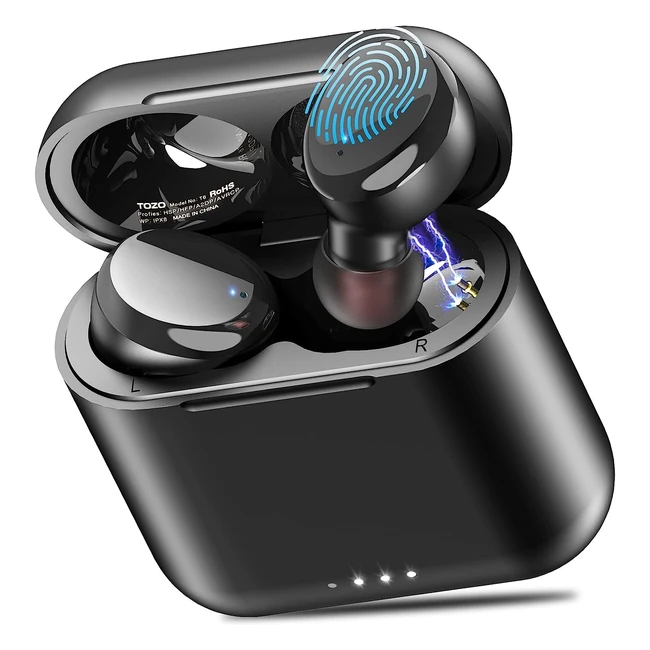 Cuffie Bluetooth Tozo T6 - Microfoni HD - Controllo Touch - 45 Ore Riproduzione - Impermeabile IPX8