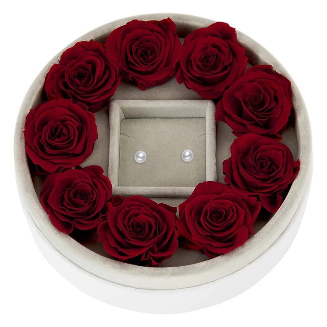 Coffret cadeau roses avec bijoux en argent massif 925