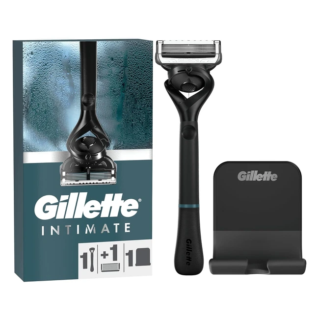 Gillette Intimate Razor for Men - Gentle and Easy to Use - 1 Handle, 1 Refill