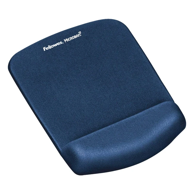 Alfombrilla Fellowes Foam Fusion Plus Touch con Reposamuñecas Ergonómico - Gel y Espuma - Azul