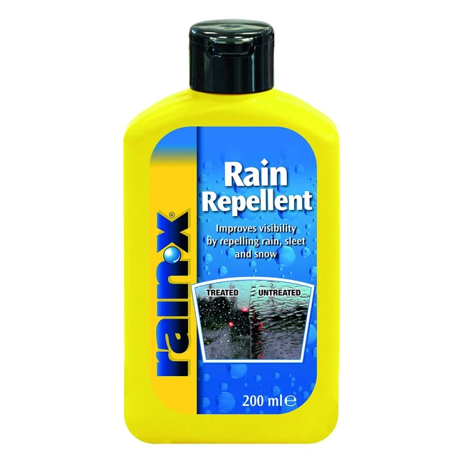 RainX Rainwater Repellent Glass Treatment 200ml - Repels Rain, Sleet, Snow - Improve Visibility