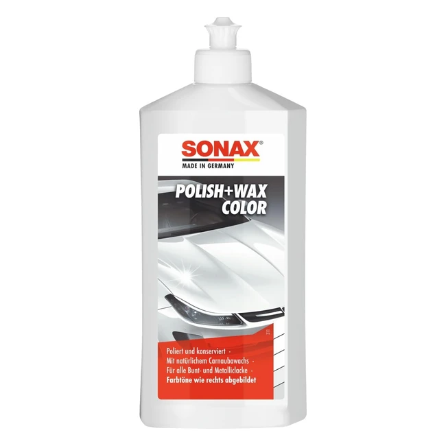 Sonax PolishWax Color Wei 500 ml - Politur mit weien Farbpigmenten und Wachs