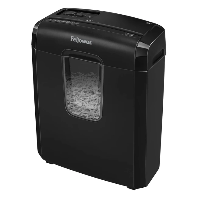 Fellowes 6C Cross Cut Paper Shredder - High Security, 6 Sheets, Safety Lock