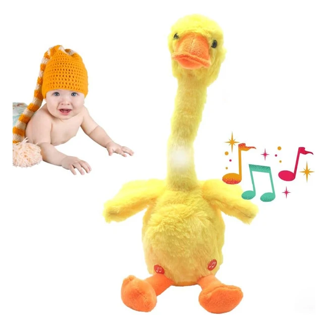 Peluche Papera Danzante con Movimento Elettronico e Luci - Impara Lingue e Ritmo