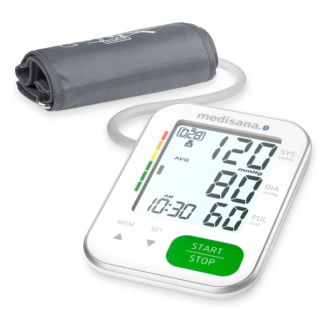 Tensiómetro de Brazo Medisana BU 570 Connect - Medición Precisa de Presión Arterial y Pulso - Memoria y App Bluetooth