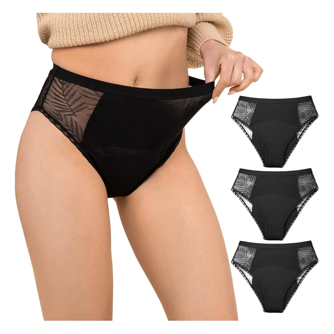 Bragas menstruales altas Zenaphyr, 4 capas absorbentes, protección higiénica lavable