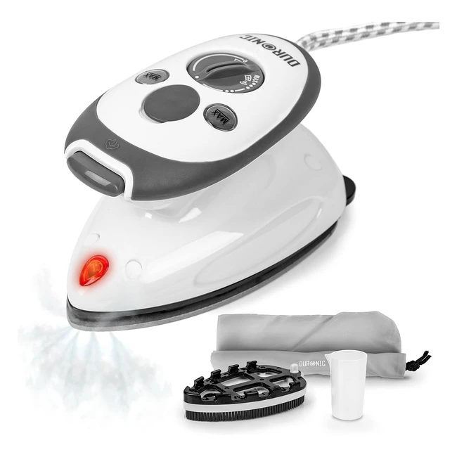 Duronic Travel Iron SI2-WE Mini Lightweight Compact Portable Steam Iron 375W  H