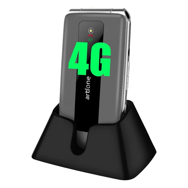 Artfone 4G Telefono Cellulare Senior Pieghevole - Batteria 1000mAh - Pulsante Chiamata Emergenza
