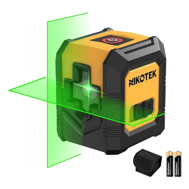 Nivel Láser Autonivelante Nikotek Haz Verde - Decoración Hogar - Bolsa Transporte - 2xBatería