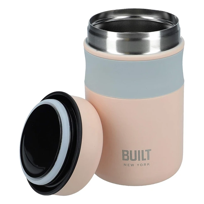 Built Food Flask - Vacuum Insulated Stainless Steel - 490ml - Hot/Cold - Pale Pink