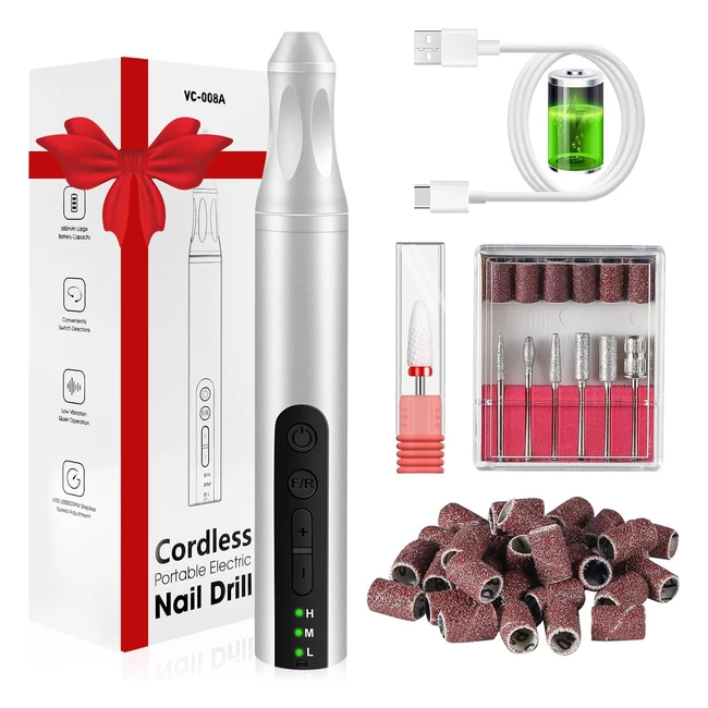 Torno para Uñas Profesional - Velocidad Ajustable - Recargable - Portátil