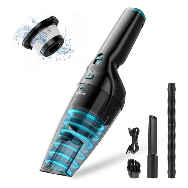Aspirateur à main Homekane 9500pa - Puissant aspirateur de voiture sans fil avec filtre HEPA - Mini aspirateur portable pour maison, voiture, bureau