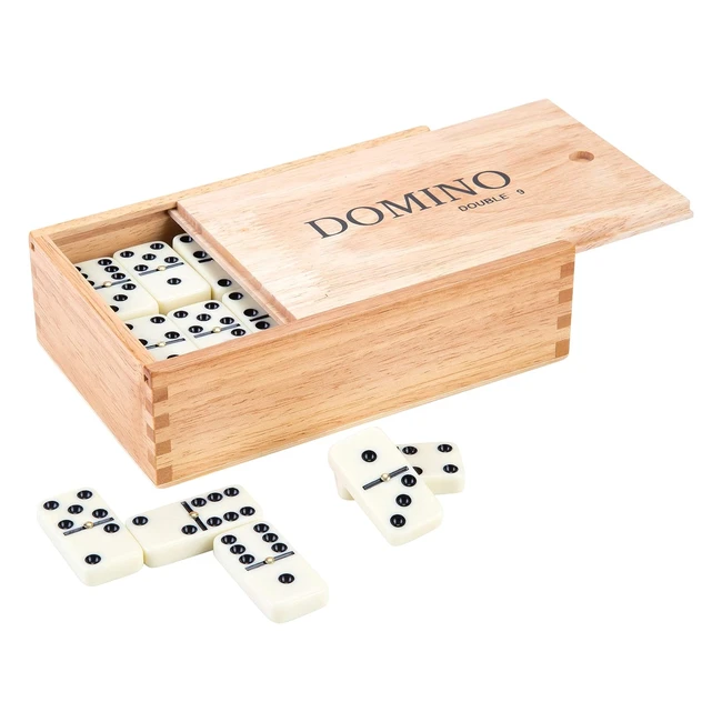 ¡Domino de madera Engelhart Doble 9! ¡Juego familiar tradicional! (Ref: 250123)