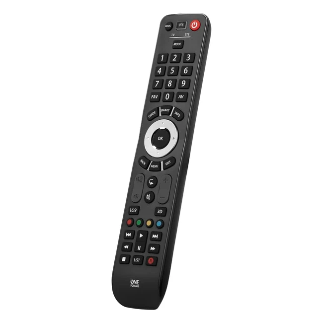 Mando a distancia One For All Evolve 2 - Control para TV, DTT, IPTV, SAT, TNT - Negro