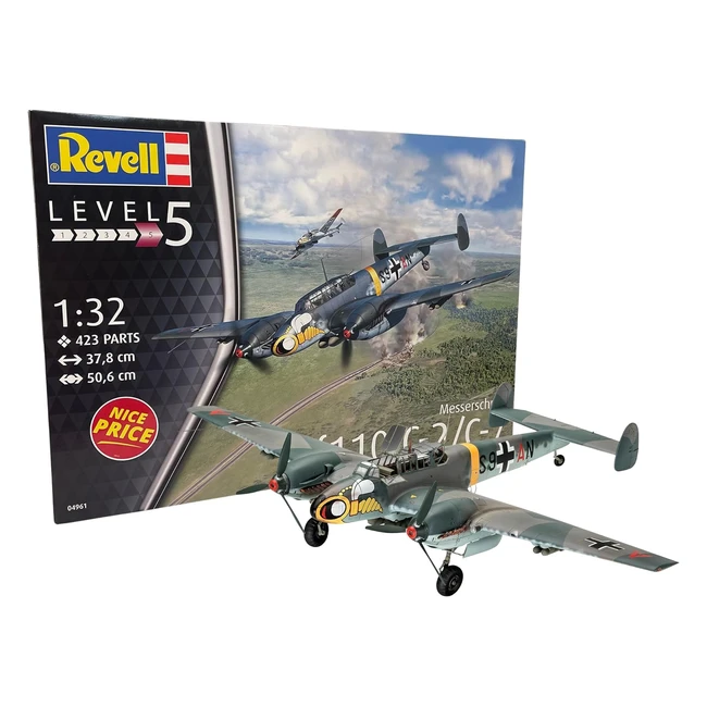 Revell Messerschmitt BF110 C2C7 Escala 132 - Kit de Modelos de Plstico Multico