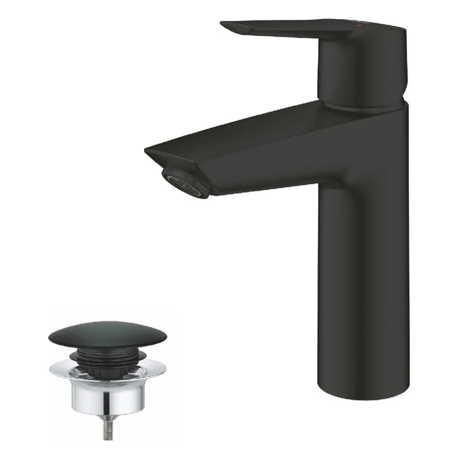 Grohe Start Einhandwaschtischbatterie mattschwarz, wassersparend, mit Temperaturbegrenzer