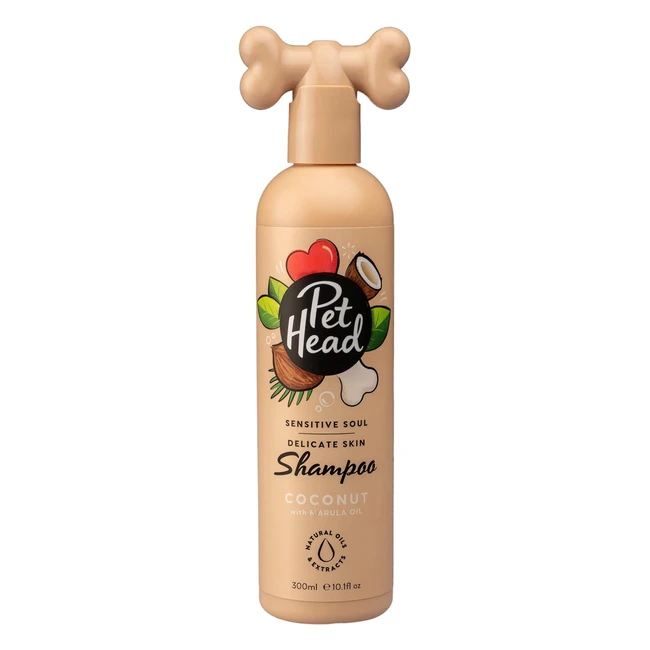 Shampoo Pet Head per Cani Sensibili 300ml - Cocco, Ipoallergenico, Ingredienti Naturali