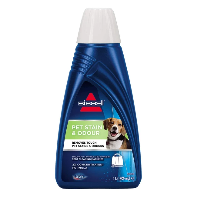 Bissell 1085N Spot & Stain Pet Reinigungsmittel | Fleckenentferner für Haustiergerüche und Flecken | Kompatibel mit allen Bissell Fleckenreinigern | 12x7x238 cm