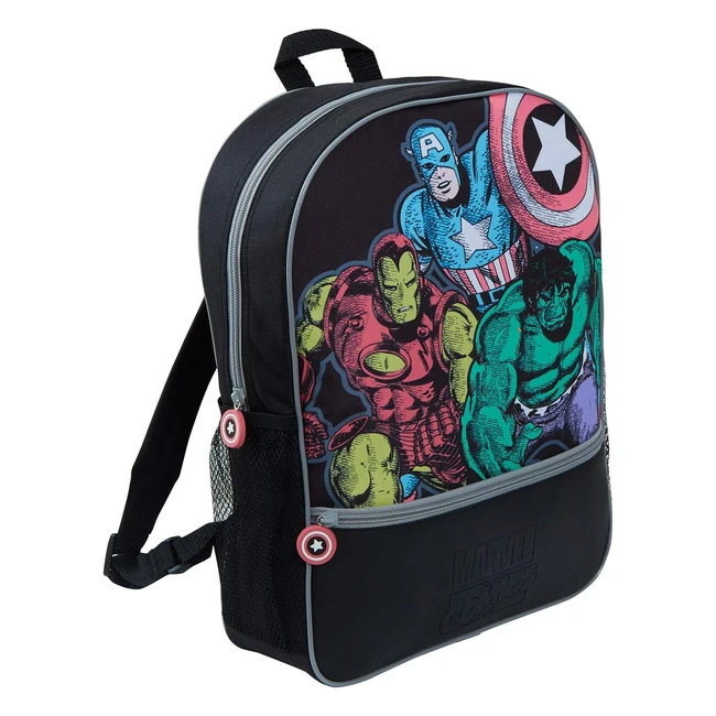 Marvel Avengers Kids Backpack - Large Back to School Bag with Drinks Holder