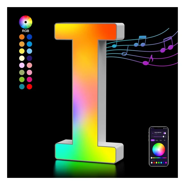 LED Letter Lights USB Powered Color Changing Alphabet Sign - Gifts for Girls, Women - Party Birthday Decorations