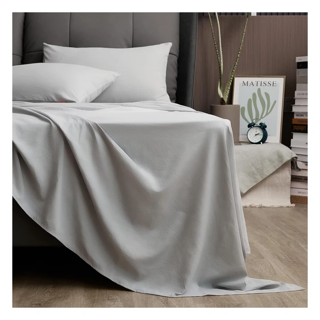 Juego de Sábanas Sweetnight Gris Clara - 180x260cm - Ref. 12345 - Suave y Transpirable