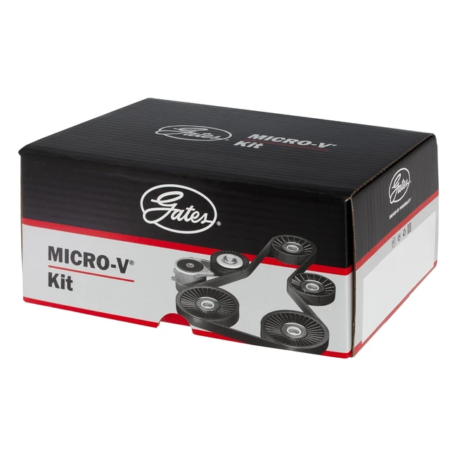 Kit de courroie Gates Micro-V K036PK1070 - Qualité première monte - Gain de temps et d'argent