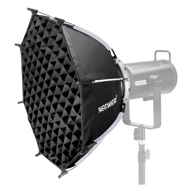 Neewer 2255cm Octagonal Softbox Quick Release Bowens Mount with Honeycomb Grid L