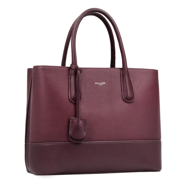 David Jones Womens Large Handbag - Genuine Leather Style - Multiple Compartment