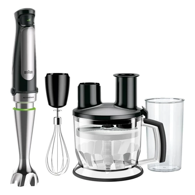 Braun Multiquick 7 MQ 7075X Hand Blender - AktiveBlade Technologie, 1000 Watt, 3-teiliges Zubehörset