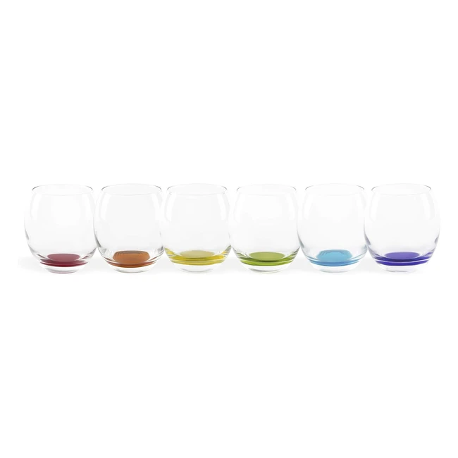 Set 6 bicchieri Excelsa Granada, vetro colorato, 405ml