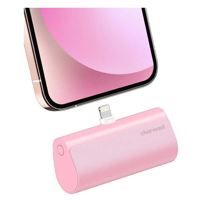 Charmast 5000mAh Mini Power Bank - Quick Charge Battery Pack for iPhone 14/13 Pro/Pro Max/12/11/SE, AirPods Pro