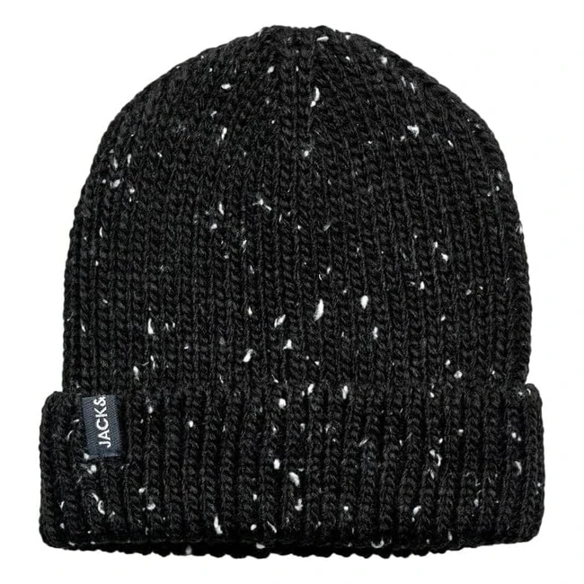 Chapeau d'hiver homme Jack Jones Jaccliff Nap Beanie - Noir