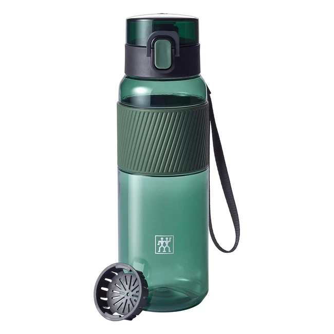 Zwilling BPA-freie Wasserflasche für Fitness, Freizeit und Büro, Tritan Sportflasche, dunkelgrün, 680 ml