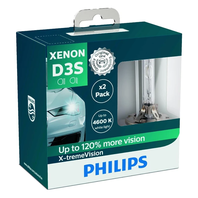 Philips XtremeVision 42403XVS2 Xenon Headlight Bulb D3S - Set of 2  Improved Vi
