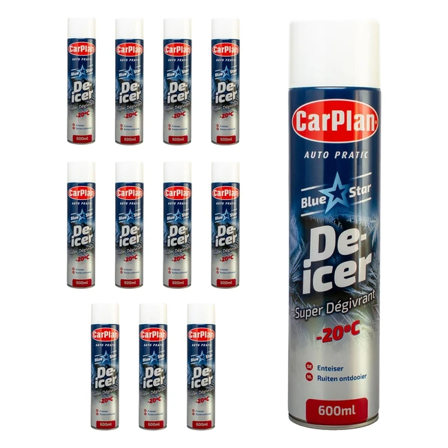 Deicer Carplan Blue Star 600 ml - Confezione da 12 - Scioglie rapidamente il ghi