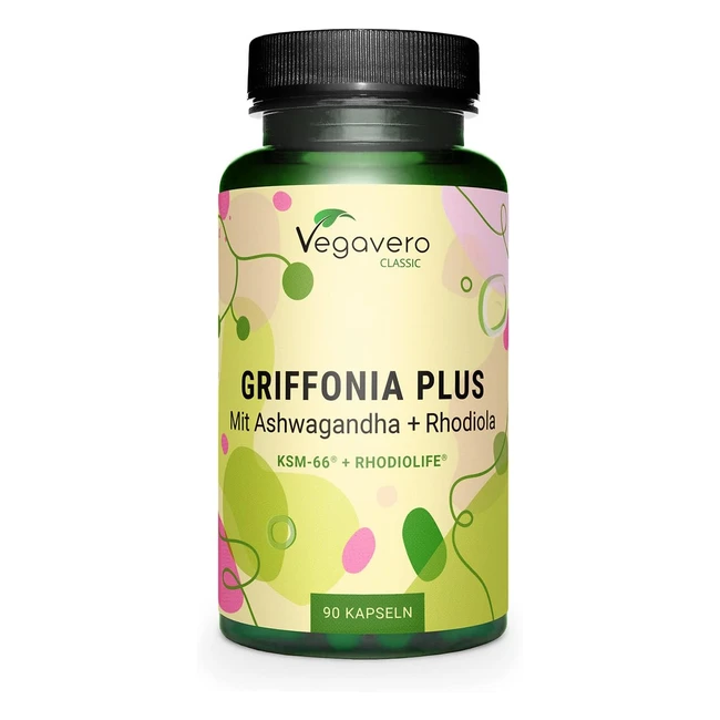 Griffonia 5HTP Vegavero - Integratore Precursore Serotonina - 90 Capsule