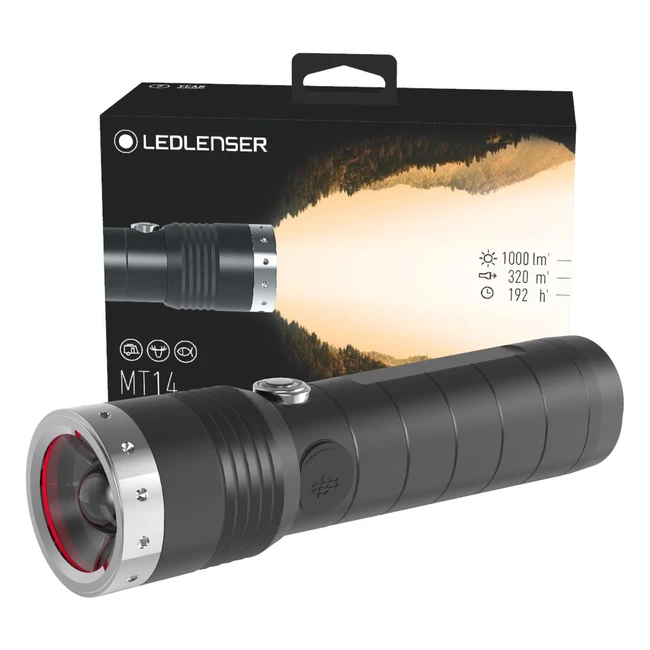 Ledlenser MT14 Rechargeable LED Torch  Super Bright 1000 Lumens  Water Resista