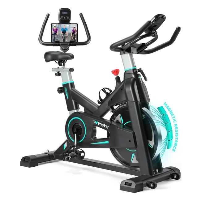 Wenoker Exercise Bike - Magnetic Resistance, LCD Display, Comfortable Seat - Home Gym Use