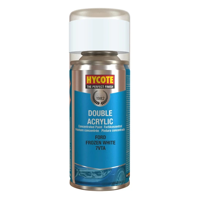 Hycote Double Acrylic Car Spray Paint - Ford Frozen White 150ml - Fast Drying, Flawless Finish