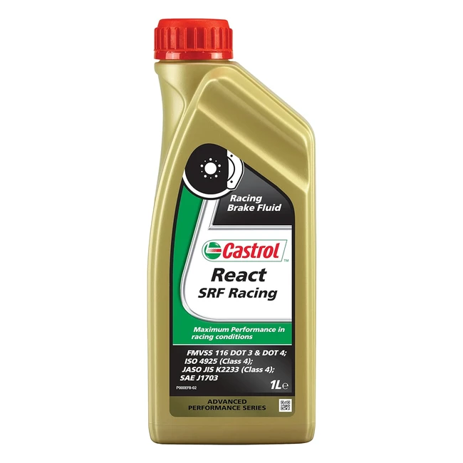 Líquido de frenos Castrol React SRF Racing 1L - Alto rendimiento y bajo viscosidad