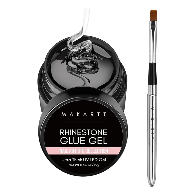 Makartt Nail Rhinestone Glue Gel Kit - Super Adhesive for Gems  Stones