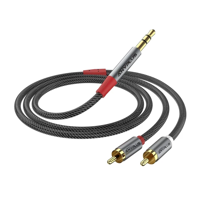 Cable Jack a 2 RCA con Sonido Hifi - Cable de Audio 2 RCA a Jack 3.5mm - Alta Calidad
