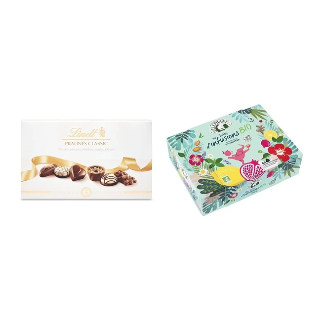 Lindt Schokolade Pralinen für Kenner Classic 200gr + Elephant Kräuterteebox