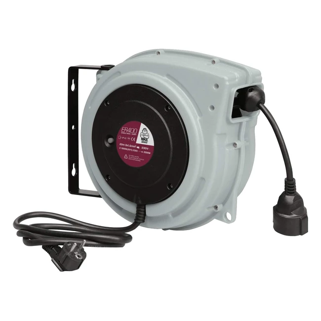 Enrouleur de cble professionnel MAXTOOLS ER400 - H07RNF SEZ15mm2 20m