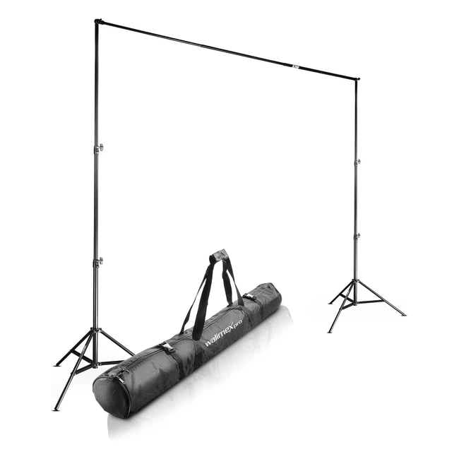 Walimex 120307cm Teleskop Hintergrundsystem - Tragbar Verstellbar Inkl Traget