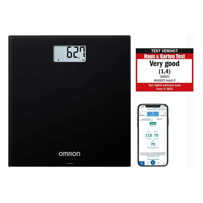 Báscula Digital Omron HN300T2 Intelli IT con Bluetooth - Negro