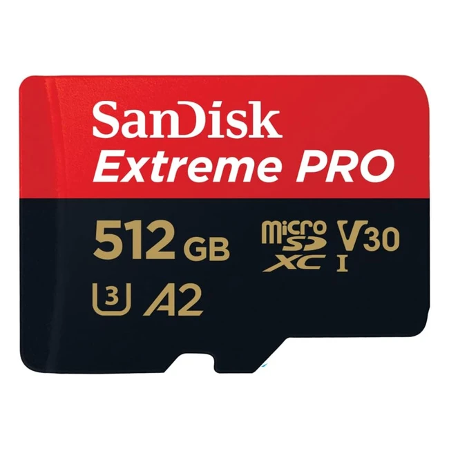 Carte microSDXC SanDisk 512 Go Extreme Pro RescuePro Deluxe