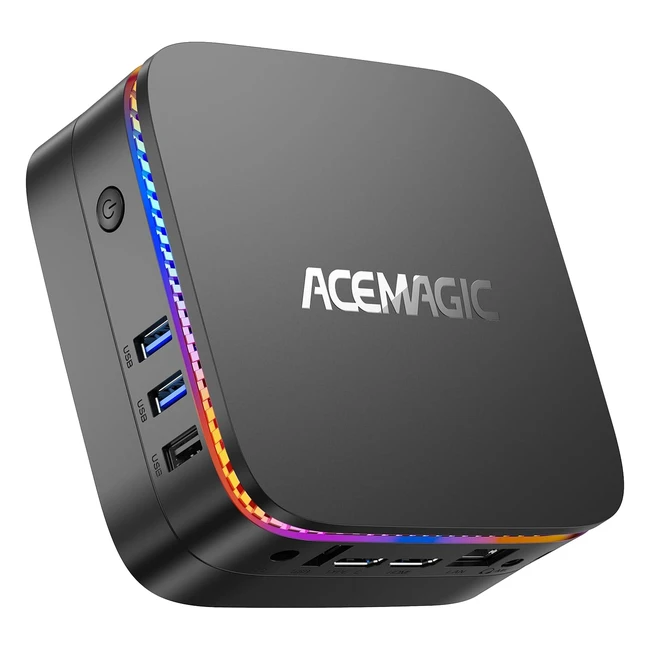 Acemagic AK1Plus Mini PC RGBIntel Alder Lake95 Hasta 3.4 GHz 16GB DDR4 1TB M.2 2280 NVMe SSDMini Ordenador de Sobremesa Windows 11Pro4K UHDWiFi de Doble BandaBusiness Mini Computadora